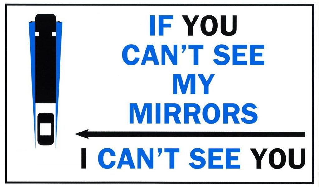 Following Distance, If you can't see my mirrors I can't see you, bumper sticker, Torquing Cars